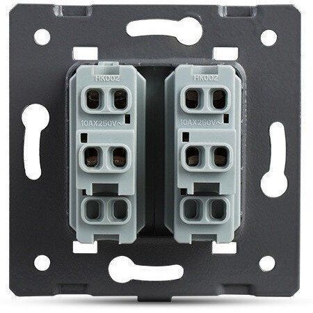 Кнопковий вимикач двоклавішний Livolo 720100513 золото - Фото №1