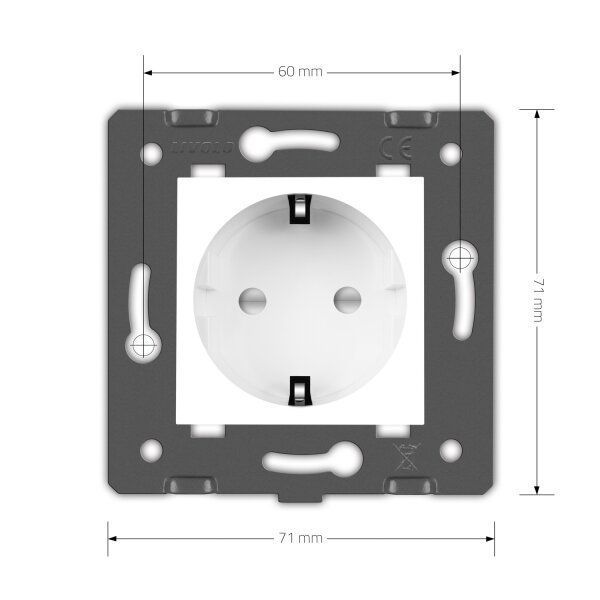 Розетка с зем. со шторками Livolo 724000111 белый - Фото №4