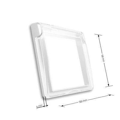 Кришка IP44 для розетки Livolo C7-1WF-11 білий  - Фото №3