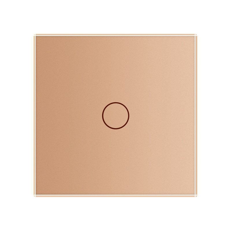 Сенсорна панель для вимикача 1 сенсор (1) Glass Livolo C7-C1-13 золото - Фото №1