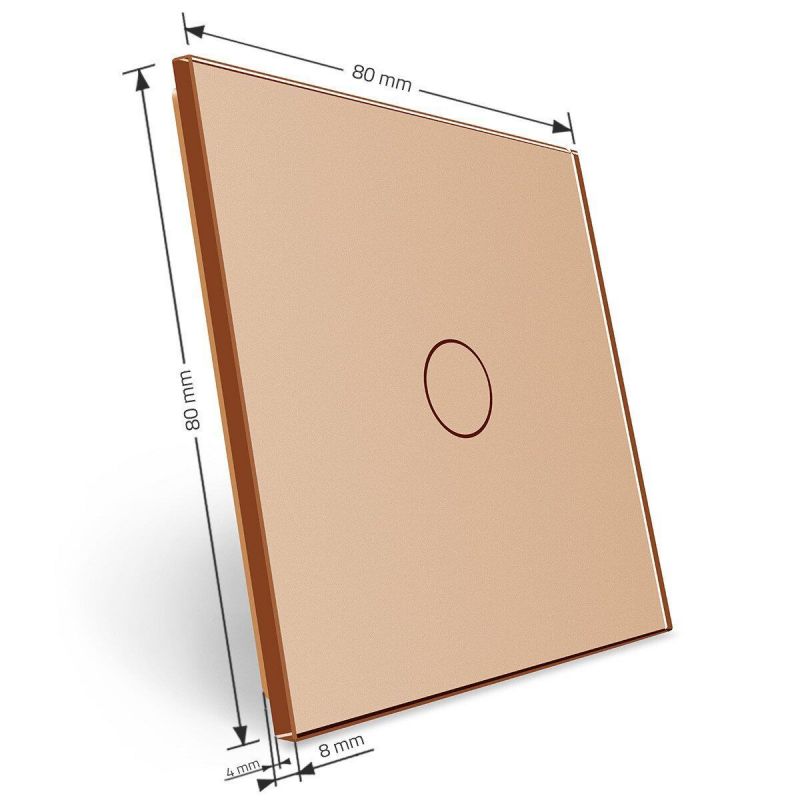 Сенсорна панель для вимикача 1 сенсор (1) Glass Livolo C7-C1-13 золото - Фото №2