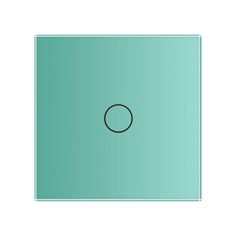 Сенсорна панель для вимикача 1 сенсор (1) Glass Livolo C7-C1-18 зелений - Фото №1