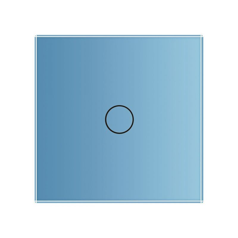 Сенсорна панель для вимикача 1 сенсор (1) Glass Livolo C7-C1-19 блакитний - Фото №1