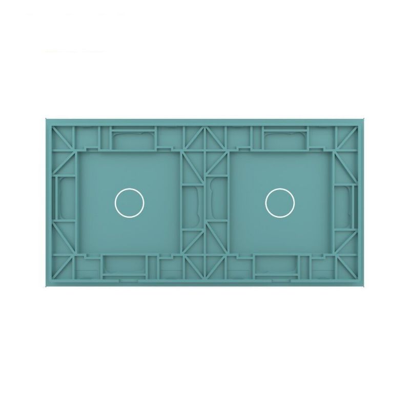 Сенсорна панель для вимикача 2 сенсори (1-1) Glass Livolo C7-C1/C1-18 зелений - Фото №3