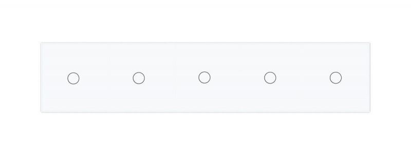 Сенсорна панель для вимикача 5 сенсорів (1-1-1-1-1) Glass Livolo C7-C1/C1/C1/C1/C1-11 білий - Фото №1