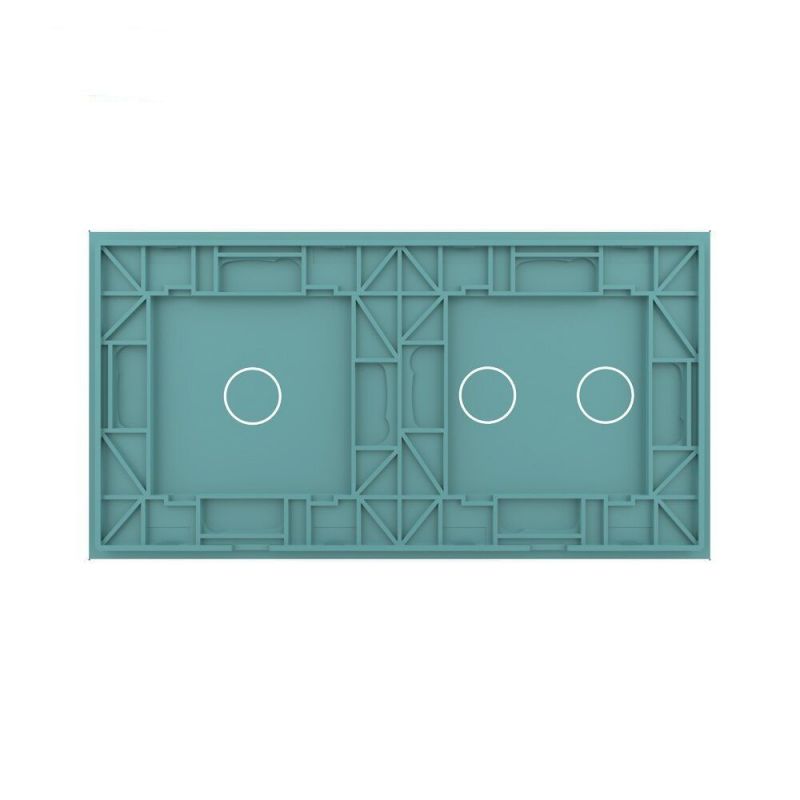 Сенсорна панель для вимикача 3 сенсори (1-2) Glass Livolo C7-C1/C2-18 зелений - Фото №3