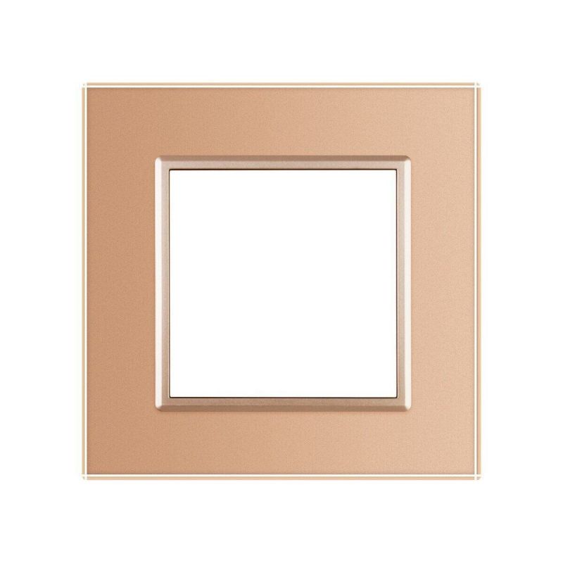 Рамка 1-місна Glass Livolo C7-SR-13 золото - Фото №1