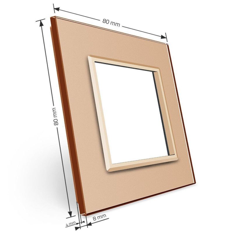Рамка 1-місна Glass Livolo C7-SR-13 золото - Фото №2