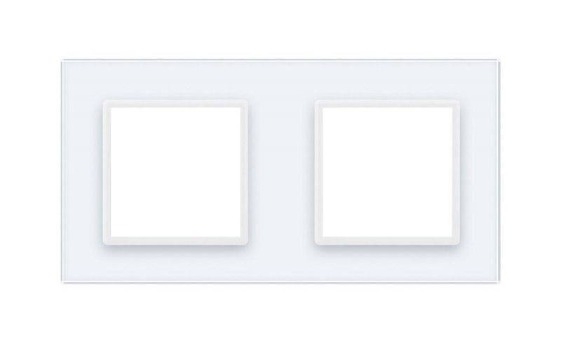 Рамка 2-місна Glass Livolo C7-SR/SR-11 білий - Фото №1