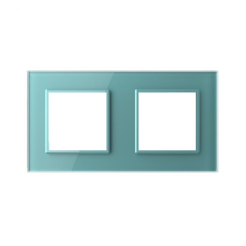 Рамка 2-місна Glass Livolo C7-SR/SR-18 зелений - Фото №1