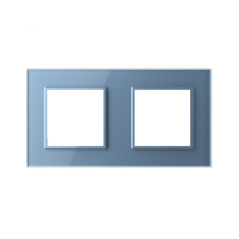 Рамка 2-місна Glass Livolo C7-SR/SR-19 блакитний - Фото №1