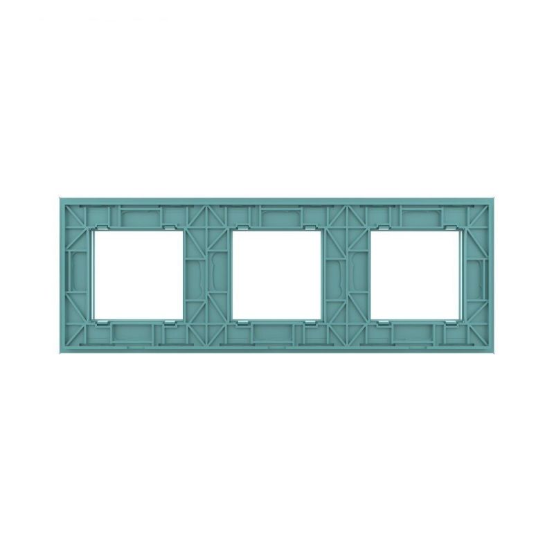 Рамка 3-місна Glass Livolo C7-SR/SR/SR-18 зелений - Фото №3