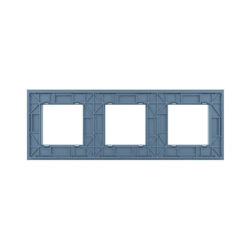 Рамка 3-місна Glass Livolo C7-SR/SR/SR-19 блакитний - Фото №3