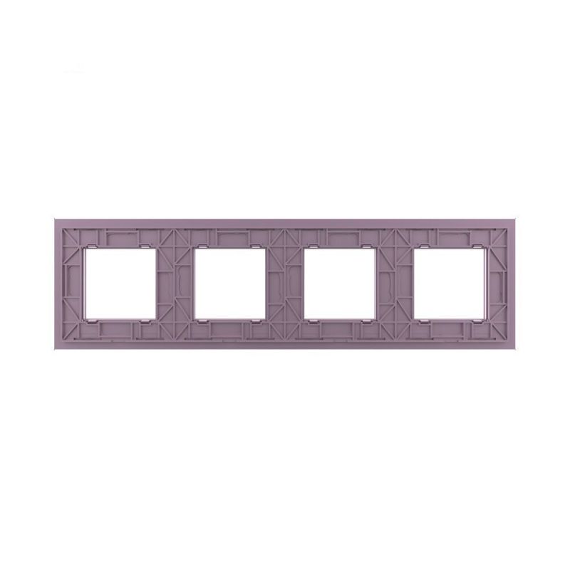 Рамка 4-местная Livolo Glass C7-SR/SR/SR/SR-17 розовый - Фото №3