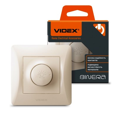  Диммер 600 Вт Videx Binera VF-BNDM600-CR крем - Фото №1