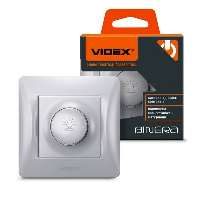  Диммер 600 Вт Videx Binera VF-BNDM600-SS серебряный шелк - Фото №1