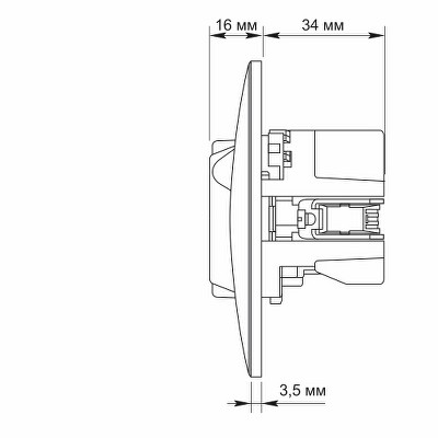 Розетка с заземлением и USB Videx Binera VF-BNSK1GU2-SS серебряный шелк - Фото №5