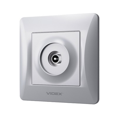  Розетка TV Videx Binera VF-BNSK1TVME-SS серебряный шелк - Фото №2