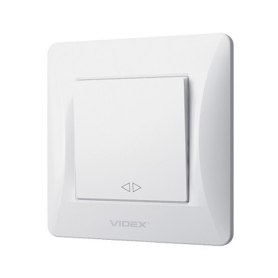  Переключатель одноклавишный перекрестный Videx Binera VF-BNSW1I-W белый - Фото №2