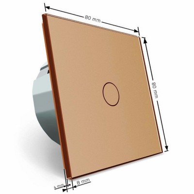 Перемикач одноклавішний сенсорний Livolo VL-C701S-13 золото - Фото №4