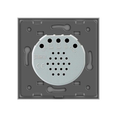 Вимикач двоклавішний сенсорний Glass Livolo VL-C702-15 сірий - Фото №3