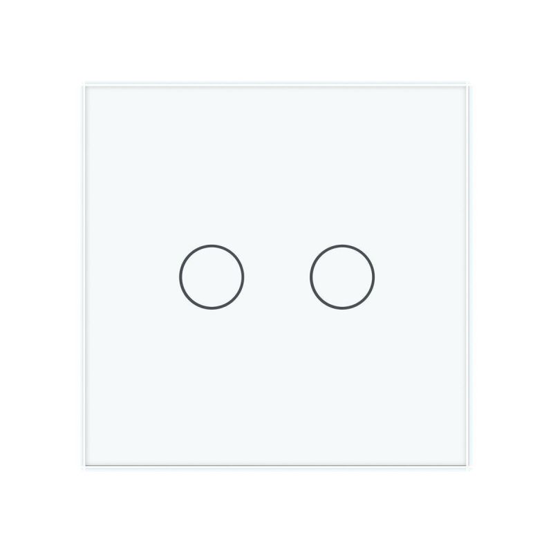 Сенсорна панель для вимикача 2 сенсори (2) Glass Livolo С7-C2-11 білий - Фото №1