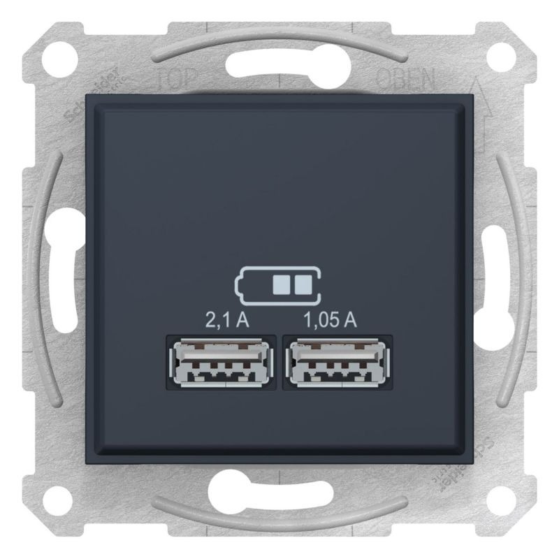 Розетка USB 2,1A Sedna Schneider SDN2710270 графит
