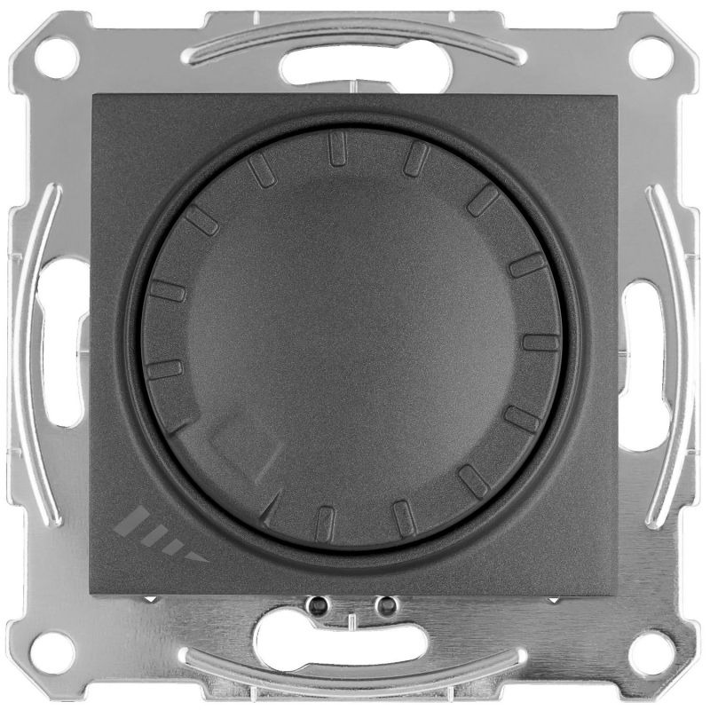 LED Димер поворотно-нажимний 4-400 Вт Sedna Schneider SDN2201270 графіт