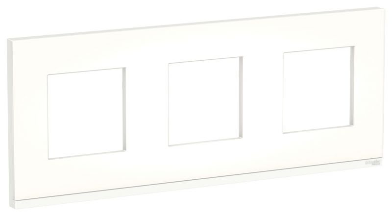 Рамка 3-местная Unica NEW Pure Schneider NU600689 матовое стекло/белый