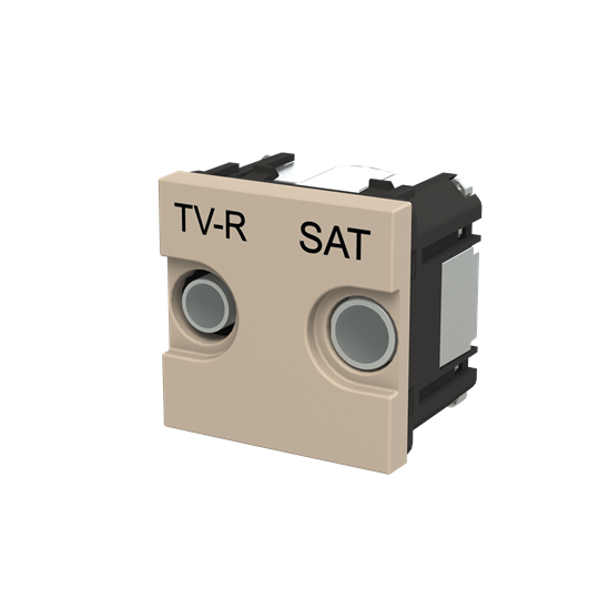 Розетка TV-R-SAT одиночная шампань
