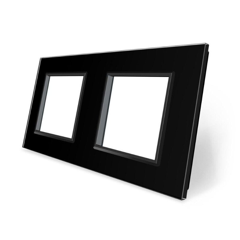Рамка 2-місна Glass Livolo C7-SR/SR-12 чорний