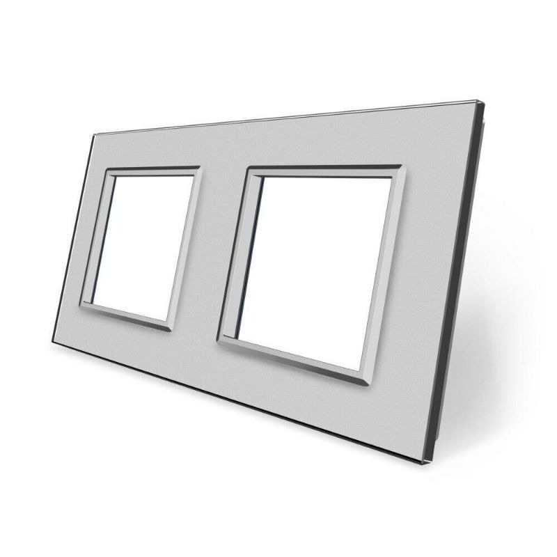 Рамка 2-місна Glass Livolo C7-SR/SR-15 сірий