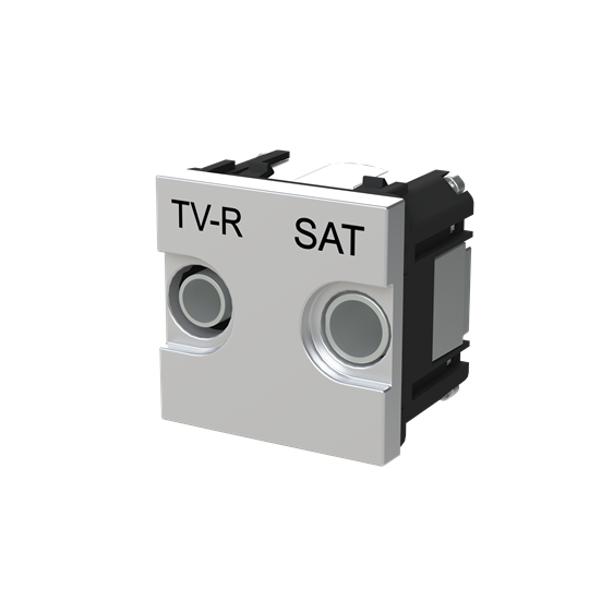 Розетка TV-R-SAT одиночная серебро