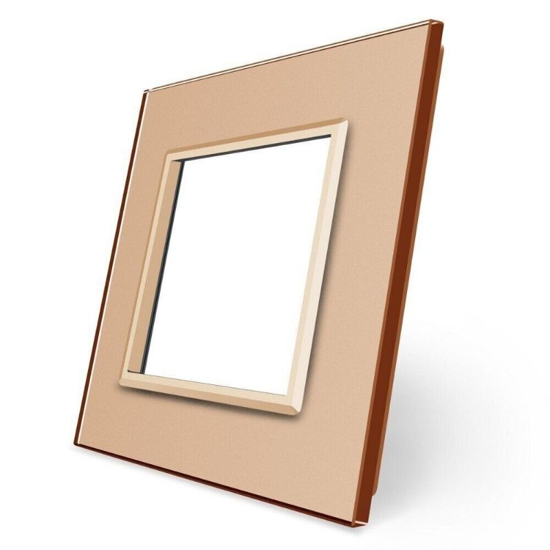 Рамка 1-местная Livolo Glass C7-SR-13 золото