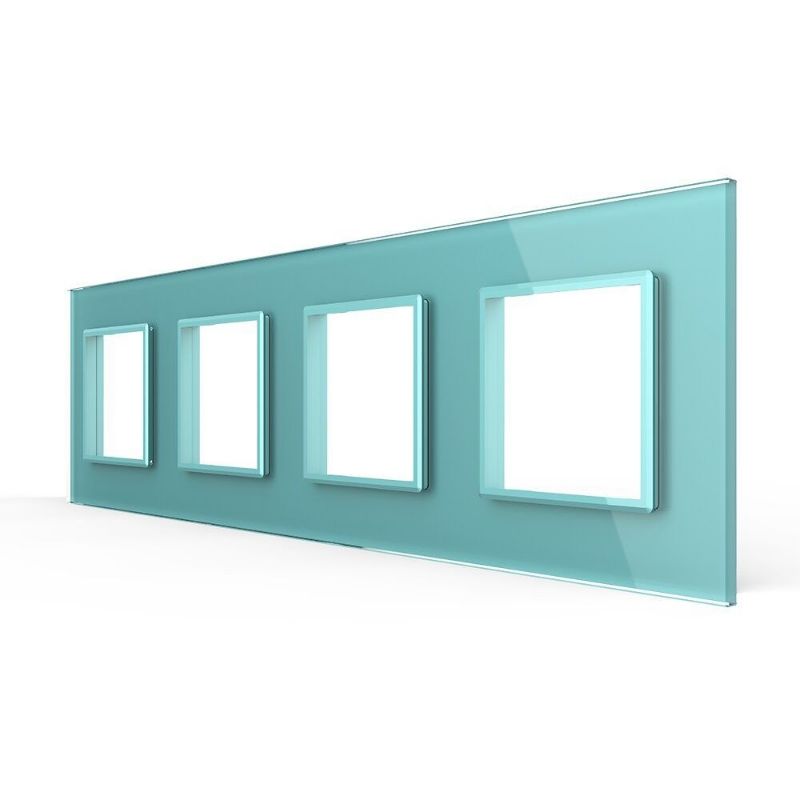 Рамка 4-местная Livolo Glass C7-SR/SR/SR/SR-18 зеленый