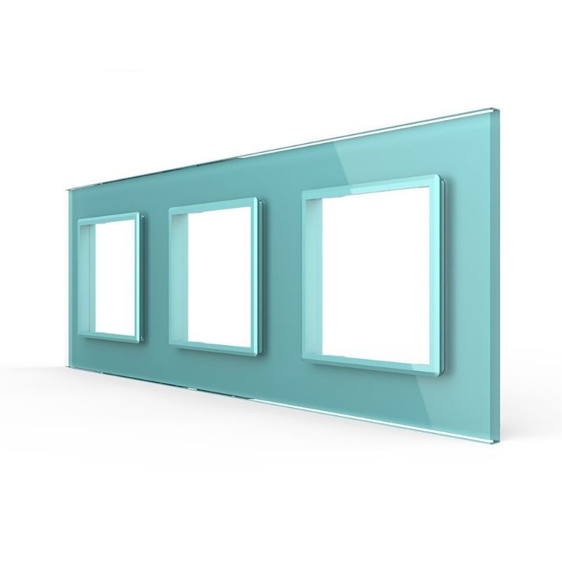 Рамка 3-местная Livolo Glass C7-SR/SR/SR-18 зеленый