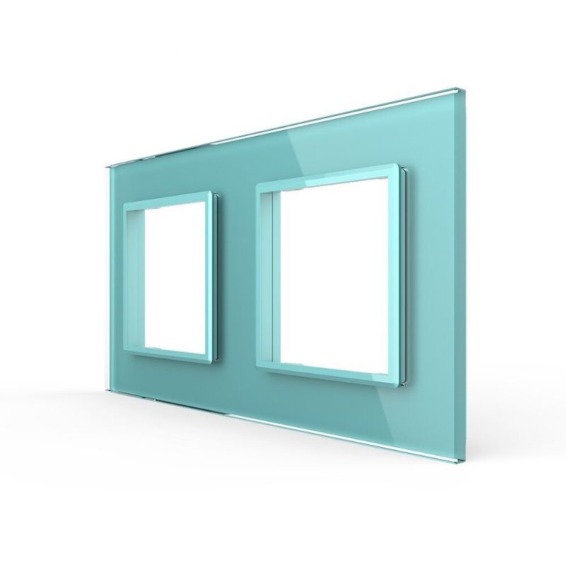 Рамка 2-местная Livolo Glass C7-SR/SR-18 зеленый