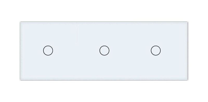 Сенсорная панель для выключателя 3 сенсоры (1-1-1) Livolo Glass C7-C1/C1/C1-11 белый