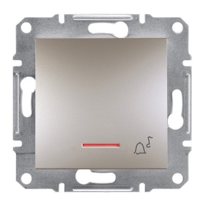 Кнопка звонка с подсветкой Asfora Schneider EPH1700169 бронза