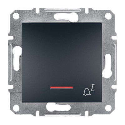 Кнопка звонка с подсветкой Asfora Schneider EPH1700171 антрацит