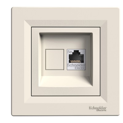 Розетка компьютерная RJ45 кат.5е Asfora Schneider EPH4300123 крем