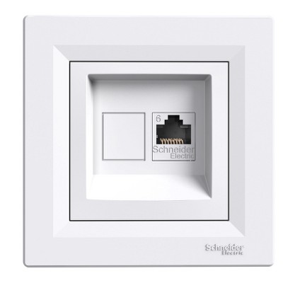 Розетка компьютерная RJ45 кат.6е Asfora Schneider EPH4700121 белая