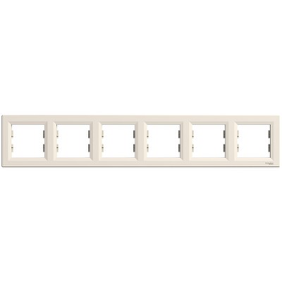 Рамка 6-местная Asfora Schneider EPH5800623 крем