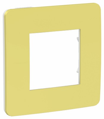 Рамка 1-местная Unica NEW Studio Color Schneider NU280211 зеленое яблоко/белый