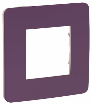 Рамка 1-местная Unica NEW Studio Color Schneider NU280215 лиловый/бежевый