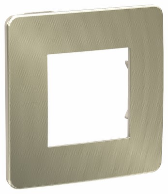 Рамка 1-местная Unica NEW Studio Metal Schneider NU280251 бронза/бежевый