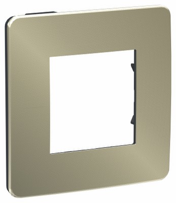 Рамка 1-местная Unica NEW Studio Metal Schneider NU280252 бронза/антрацит