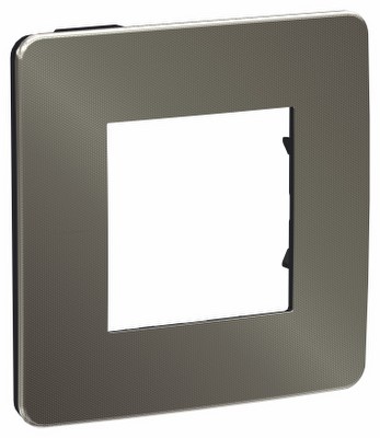 Рамка 1-местная Unica NEW Studio Metal Schneider NU280253 никель/антрацит