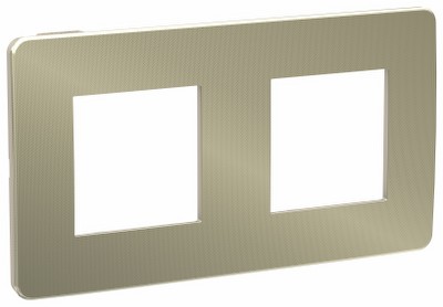 Рамка 2-местная Unica NEW Studio Metal Schneider NU280451 бронза/бежевый
