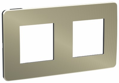 Рамка 2-местная Unica NEW Studio Metal Schneider NU280452 бронза/антрацит